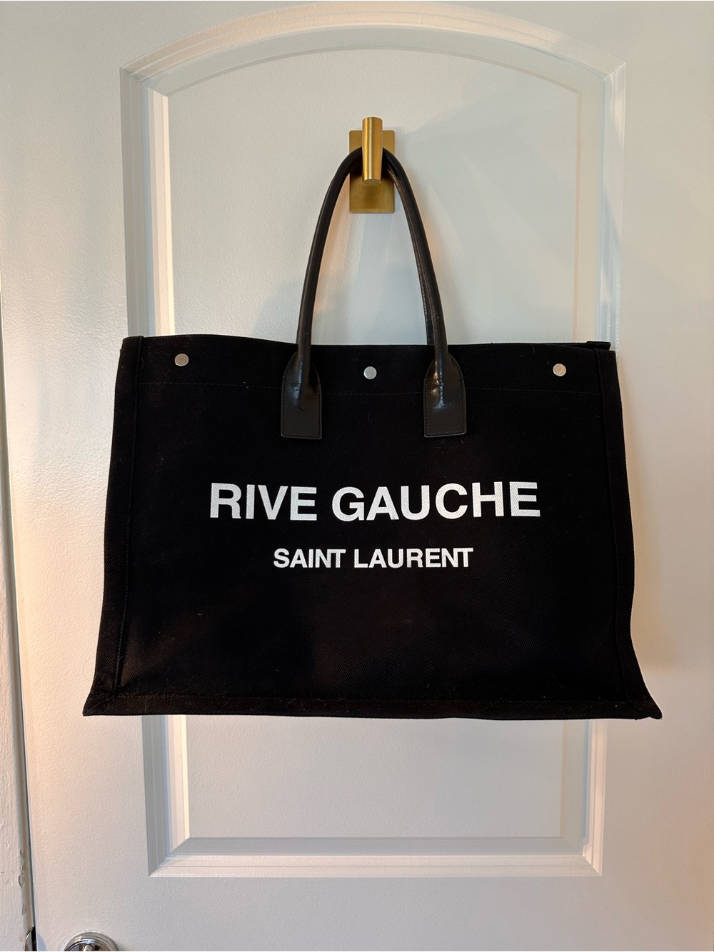 Saint Laurent Rive Gauche Black Tote Bag | YSL